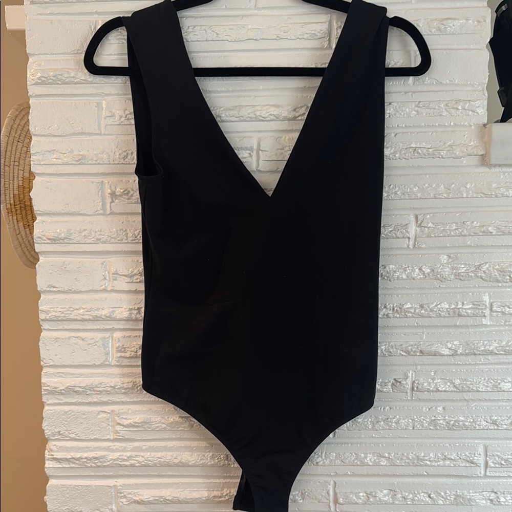 FP Classic Black V Neck Bodysuit